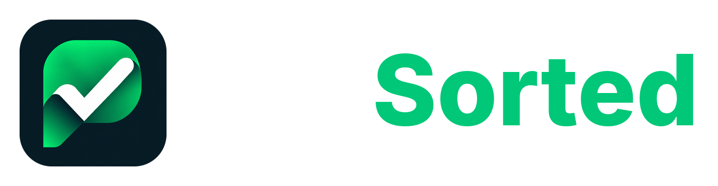 PaySorted logo for dark backgrounds
